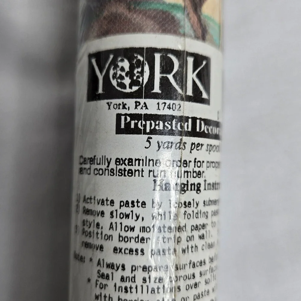 York‎ Prepasted Decorative Borders 5 Yards 4.57m Made in USA SY1247B New Sealed